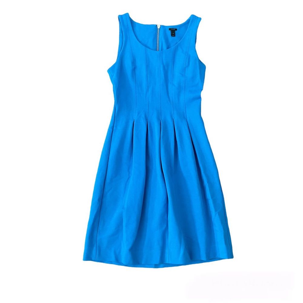 J CREW Royal Blue Fit Flare Summer Casual Career Dress Women’s Size 0